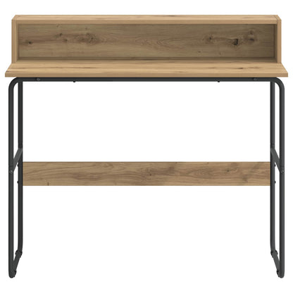 vidaXL Desk with Storage Artisan Oak 100 x 50 x 91 cm 3