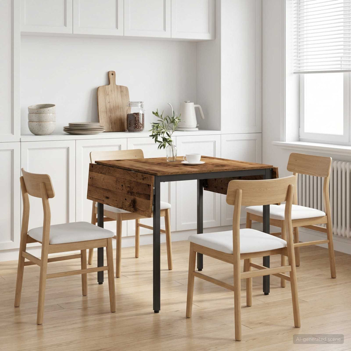 vidaXL Extendable Dining Table 120 x 81.5 x 75 cm Engineered Wood 4
