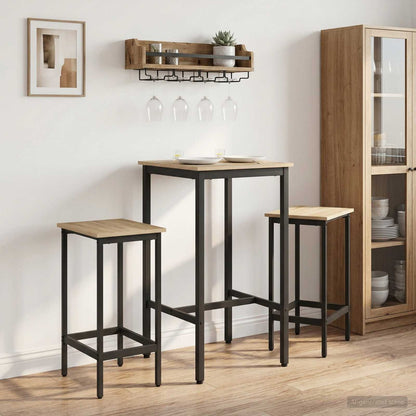vidaXL Bar Table 52 x 52 x 110 cm Engineered Wood Sonoma Oak 1