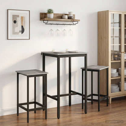 vidaXL Bar Table 52 x 52 x 110 cm Engineered Wood Grey Sonoma 1
