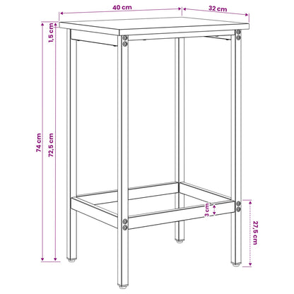 vidaXL Bar Stool 2 pcs Sonoma Oak 40 x 32 x 74 cm Engineered Wood 6