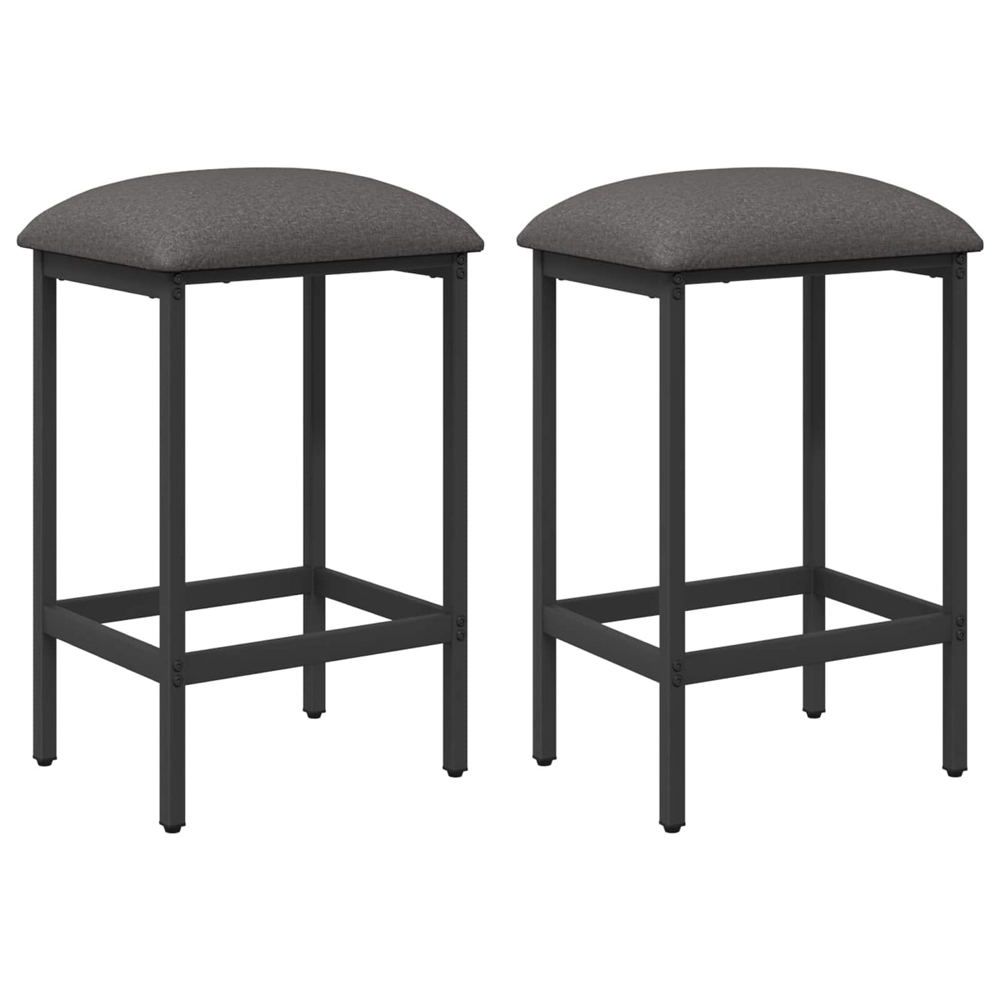 vidaXL Bar Stool 2 pcs Light Grey 40 x 32 x 64 cm Engineered Wood 2