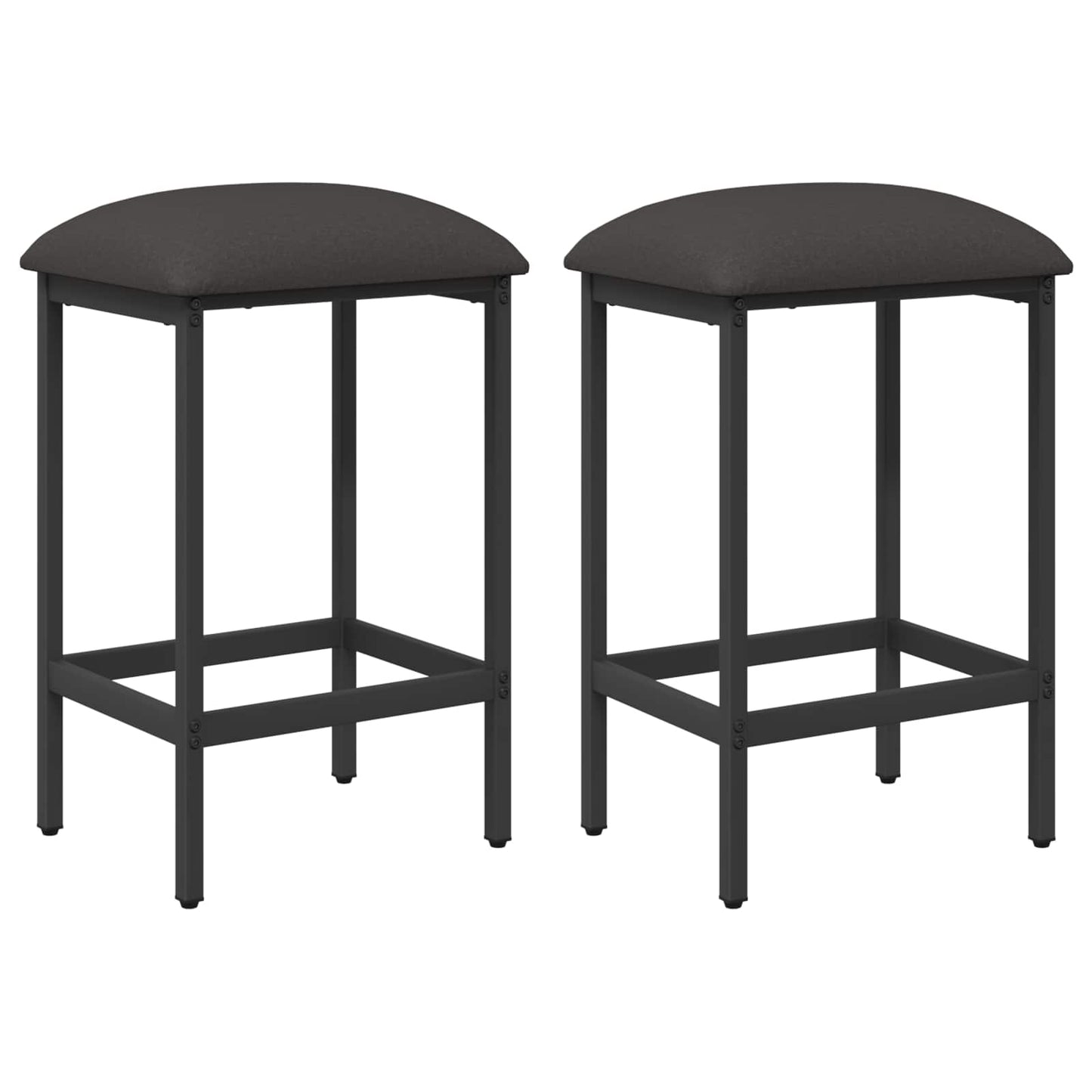 vidaXL Bar Stool 2 pcs Dark Grey 40 x 32 x 64 cm Engineered Wood 2