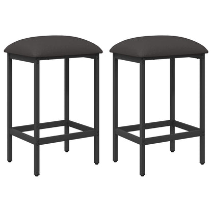 vidaXL Bar Stool 2 pcs Dark Grey 40 x 32 x 64 cm Engineered Wood 2