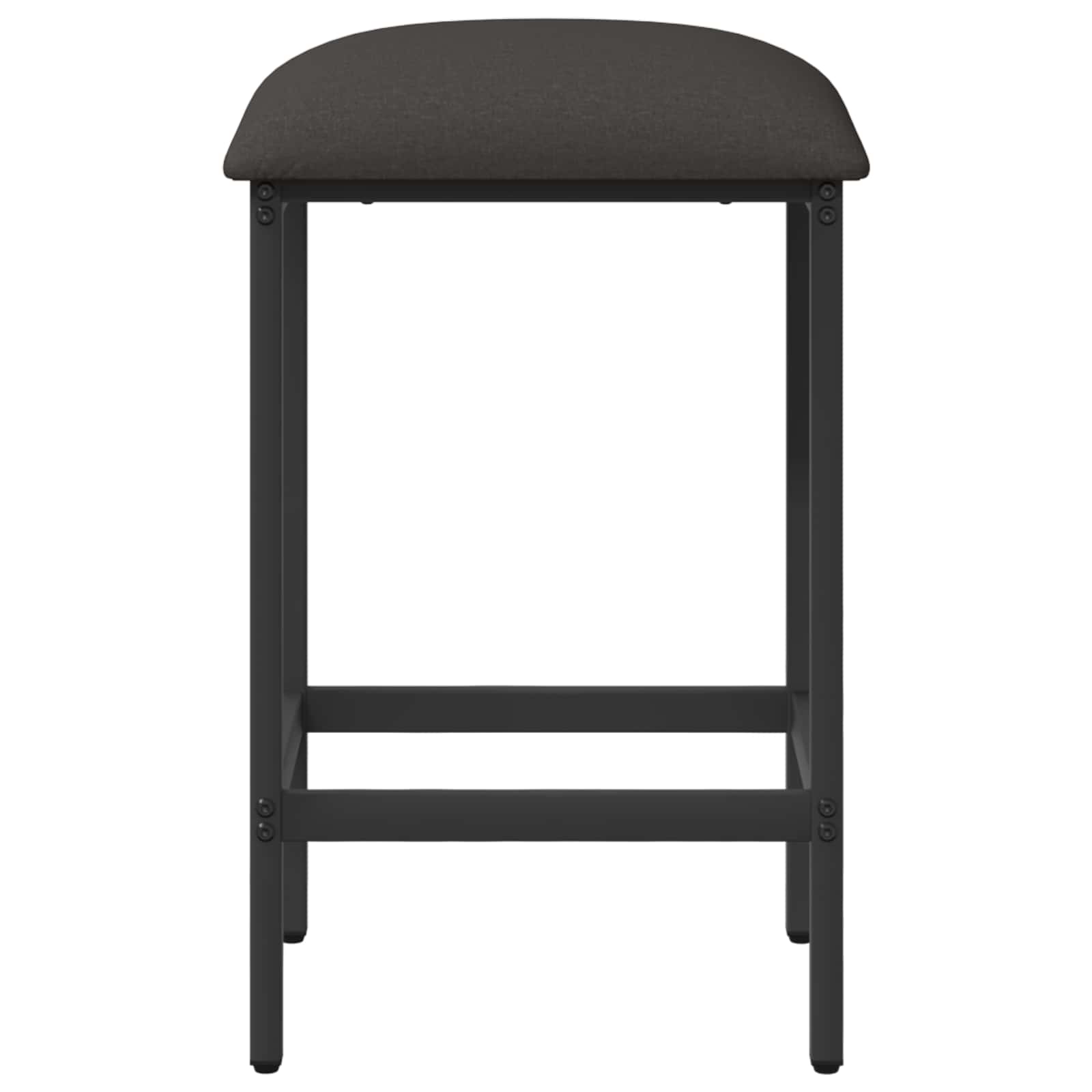 vidaXL Bar Stool 2 pcs Dark Grey 40 x 32 x 64 cm Engineered Wood 3