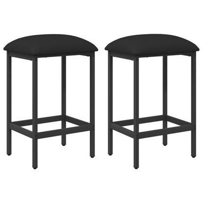 vidaXL Bar Stool 2 pcs Black 40 x 32 x 64 cm Engineered Wood 2