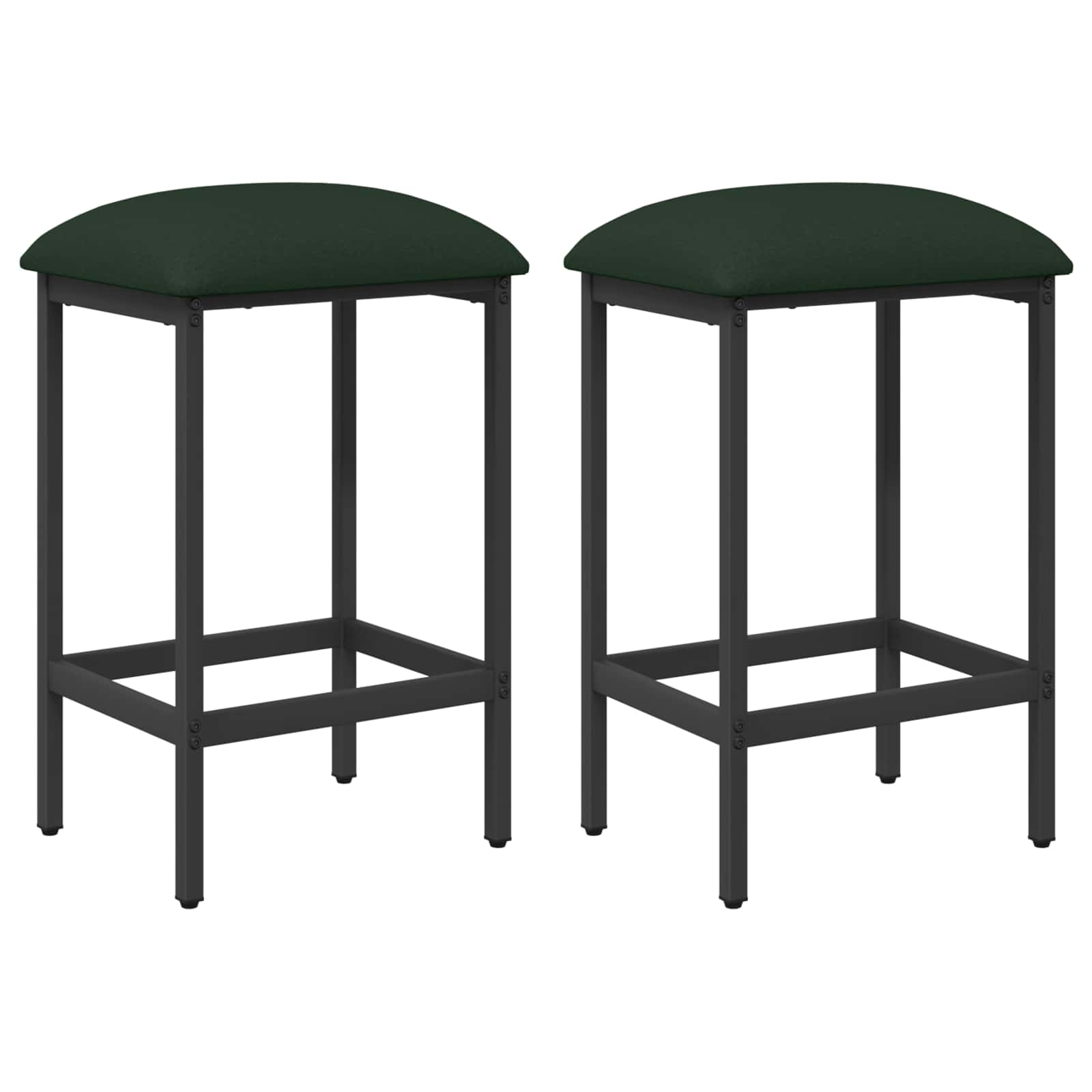 vidaXL Bar Stool 2 pcs Dark Green 40 x 32 x 64 cm Engineered Wood 2