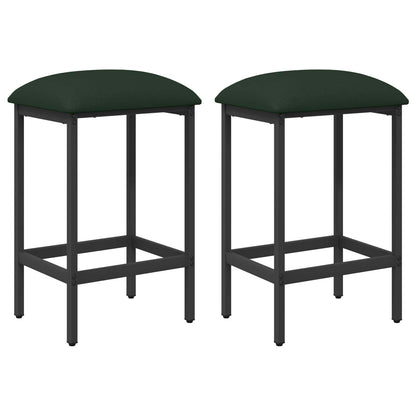 vidaXL Bar Stool 2 pcs Dark Green 40 x 32 x 64 cm Engineered Wood 2