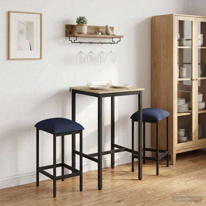 vidaXL Bar Stool 2 pcs Blue 40 x 32 x 64 cm Engineered Wood 1