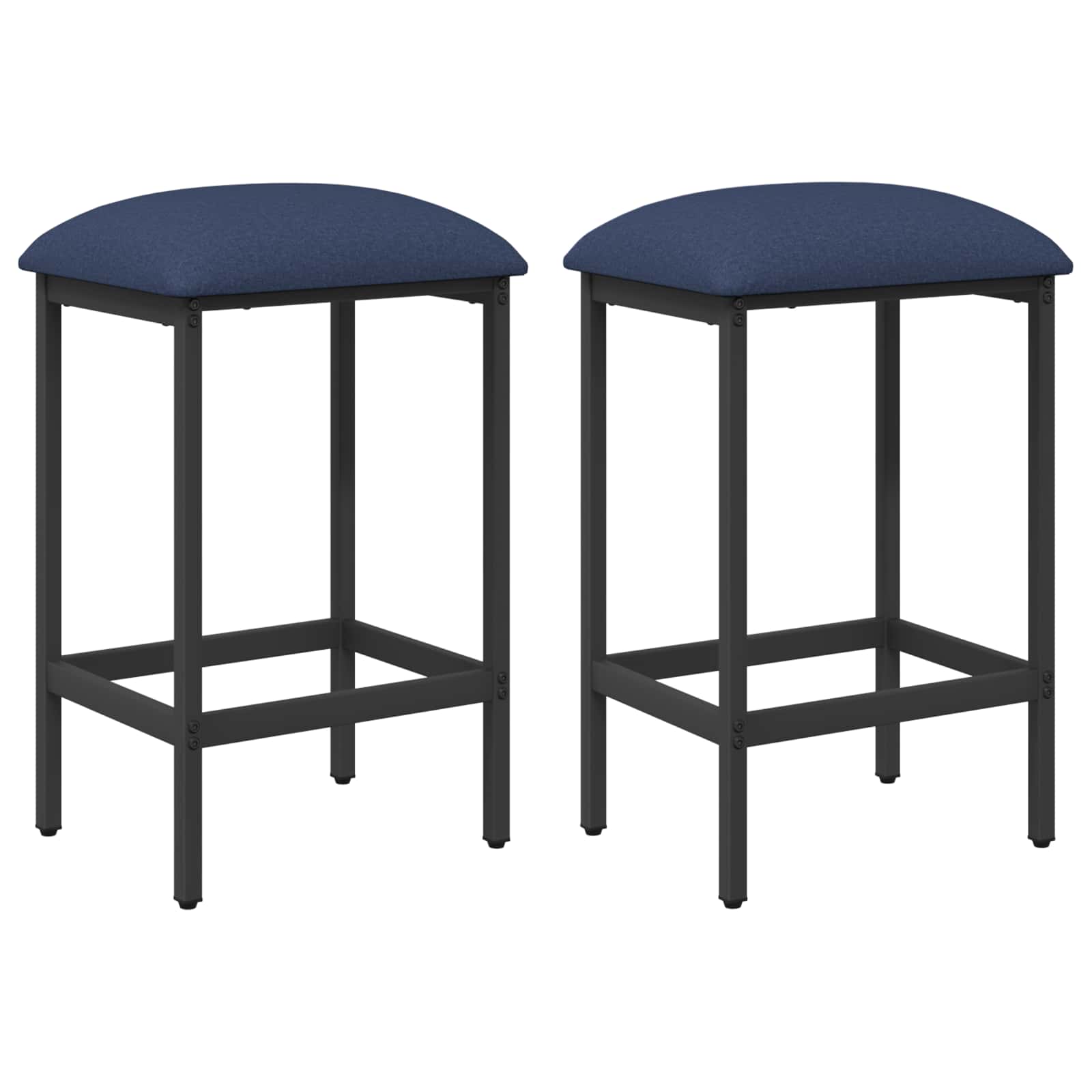 vidaXL Bar Stool 2 pcs Blue 40 x 32 x 64 cm Engineered Wood 2