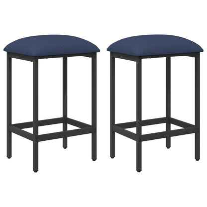 vidaXL Bar Stool 2 pcs Blue 40 x 32 x 64 cm Engineered Wood 2
