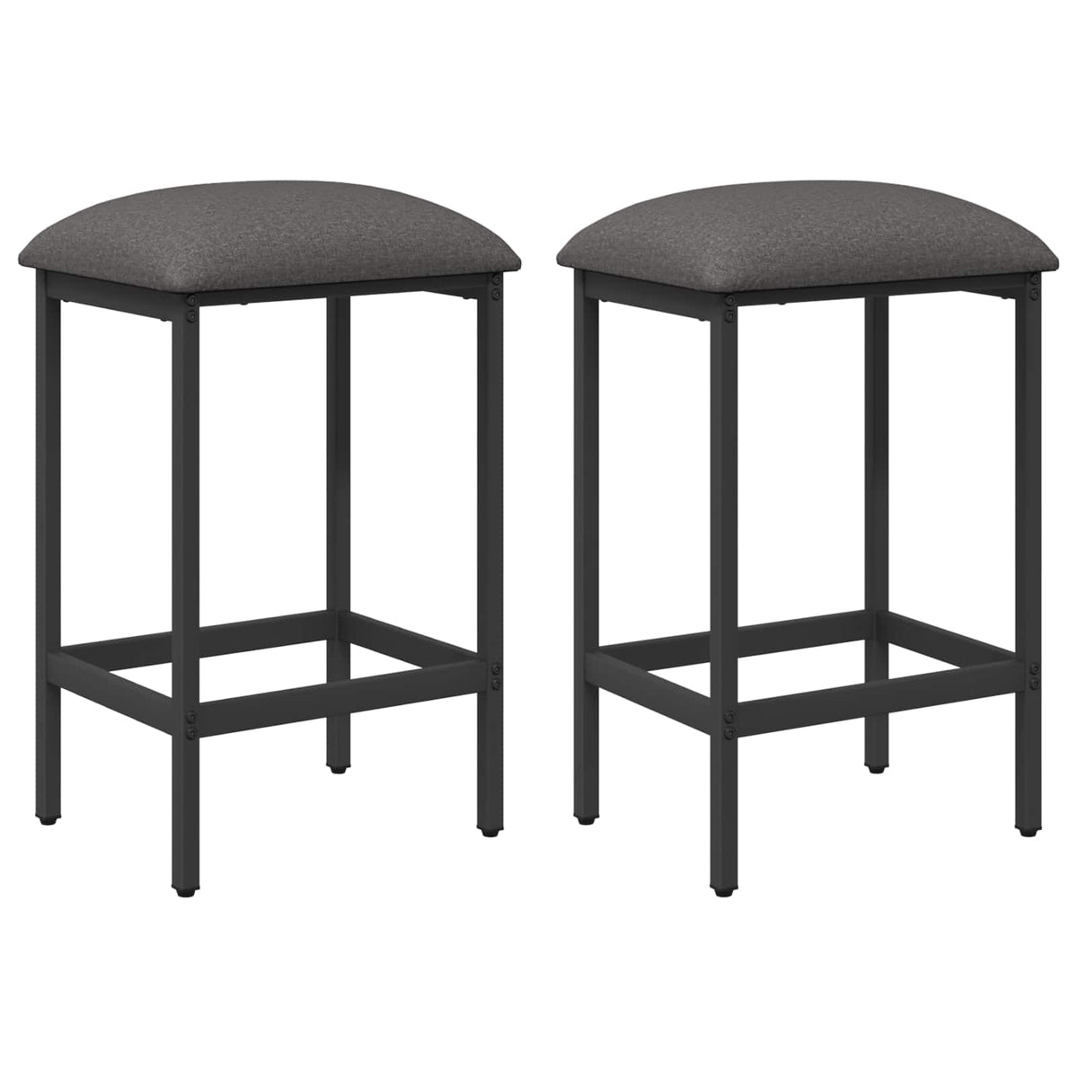vidaXL Bar Stool 2 pcs Light Grey 40 x 32 x 74 cm Engineered Wood 2