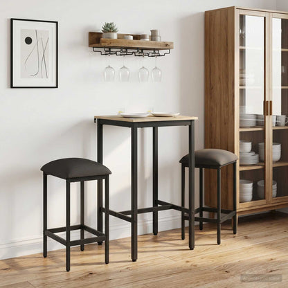 vidaXL Bar Stool 2 pcs Dark Grey 40 x 32 x 74 cm Engineered Wood 1