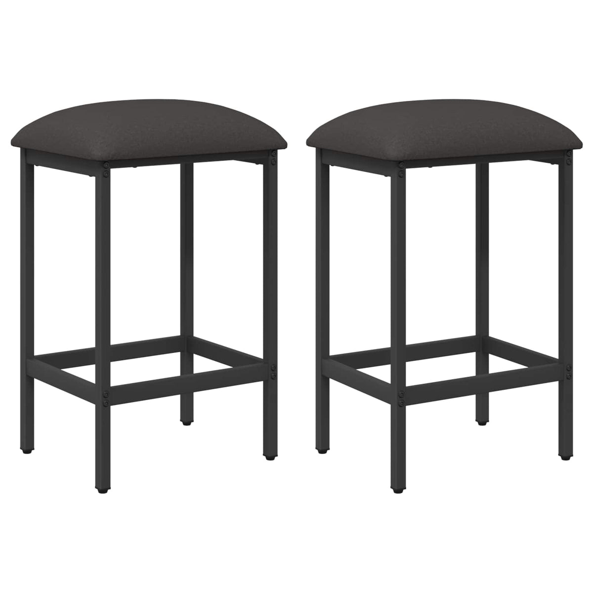 vidaXL Bar Stool 2 pcs Dark Grey 40 x 32 x 74 cm Engineered Wood 2