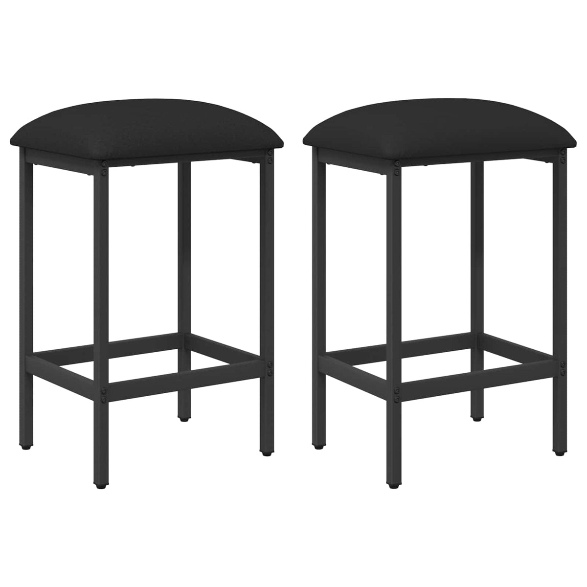 vidaXL Bar Stool 2 pcs Black 40 x 32 x 74 cm Engineered Wood 2