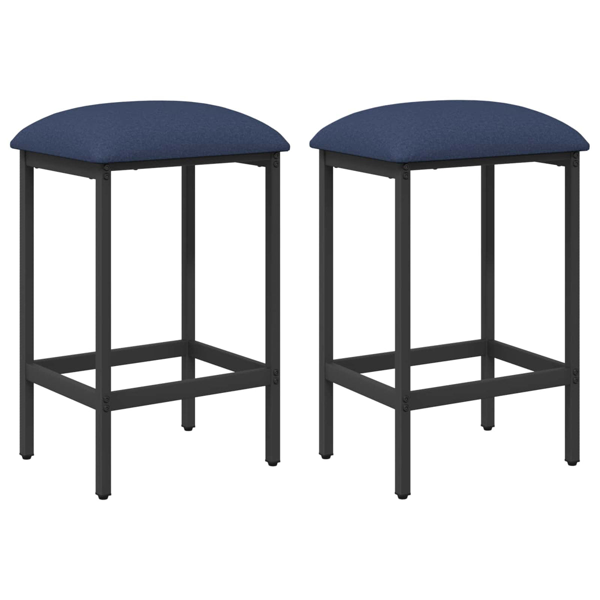 vidaXL Bar Stool 2 pcs Blue 40 x 32 x 74 cm Engineered Wood 2