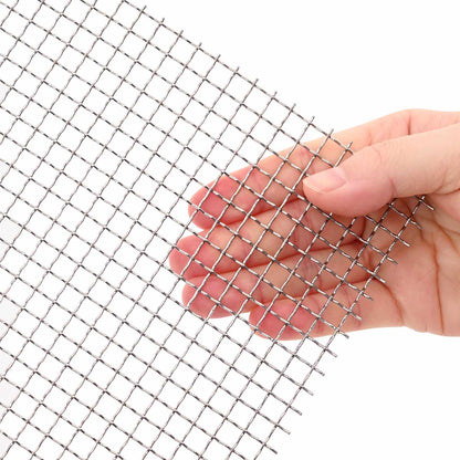 vidaXL Mesh Screen 100 x 500 cm 3 Mesh Stainless Steel 201 Silver 4