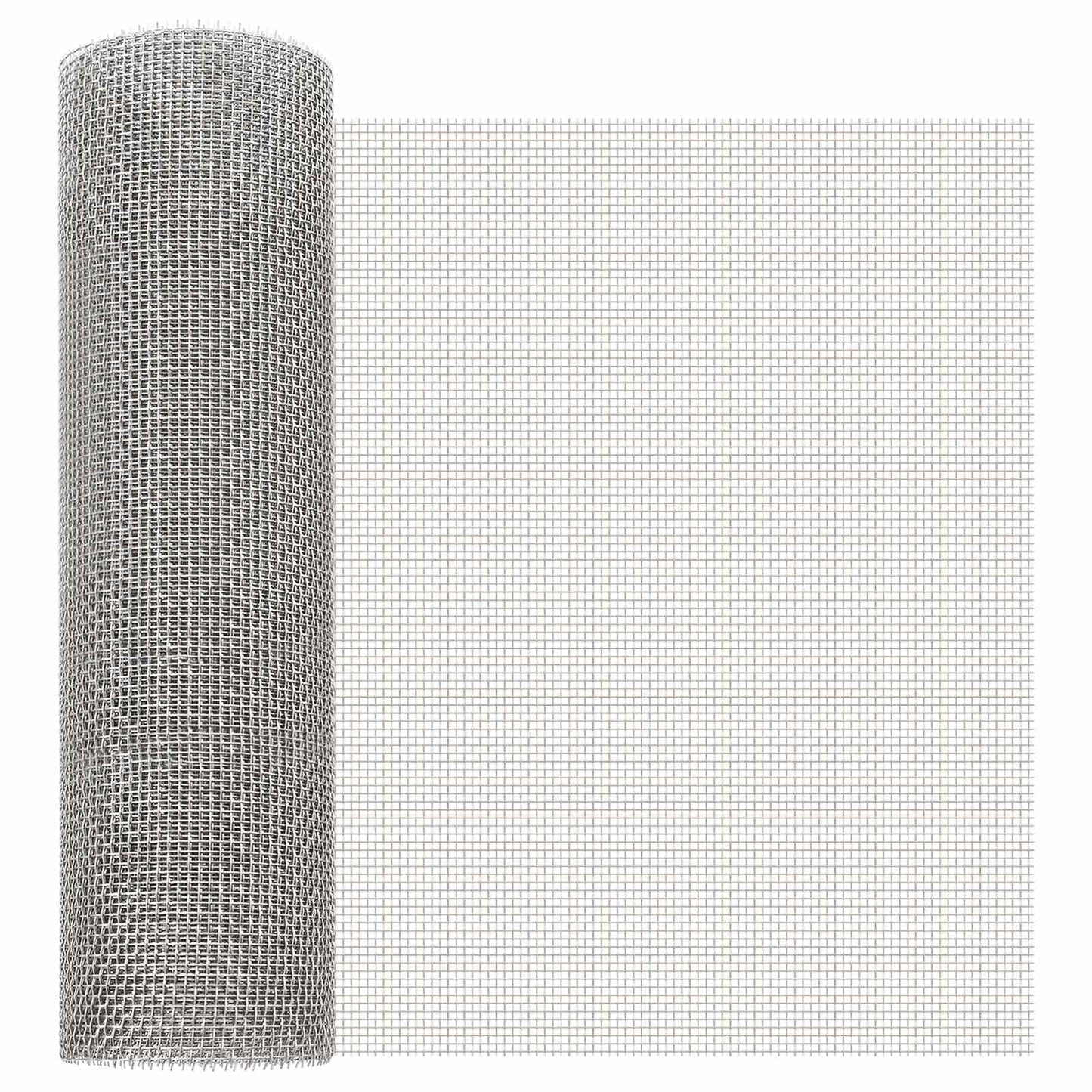 vidaXL Mesh Screen 40 x 1000 cm 6 Mesh Stainless Steel 201 Silver 1