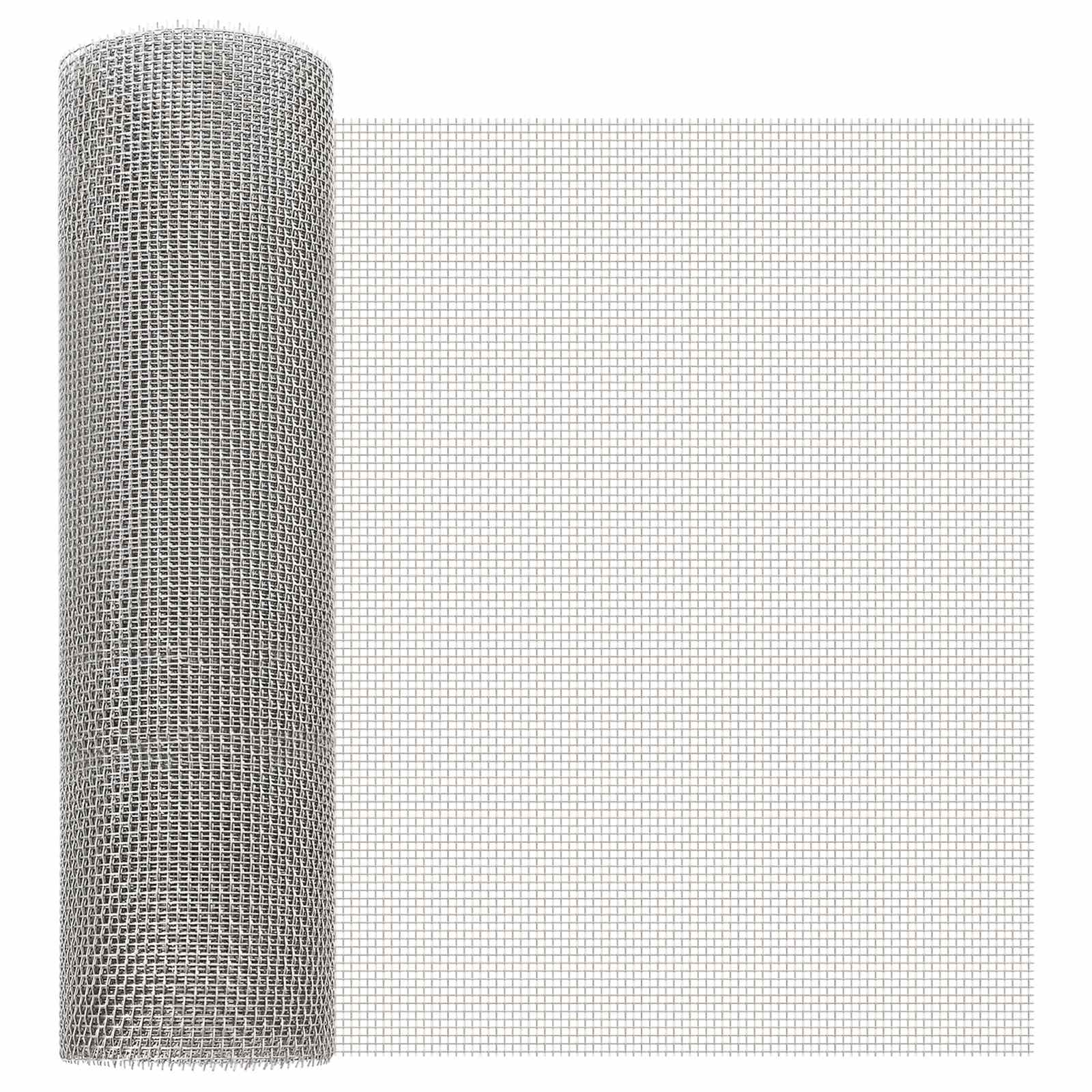 vidaXL Mesh Screen 40 x 1000 cm 6 Mesh Stainless Steel 201 Silver 1