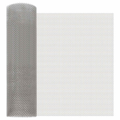 vidaXL Mesh Screen 40 x 1000 cm 6 Mesh Stainless Steel 201 Silver 1