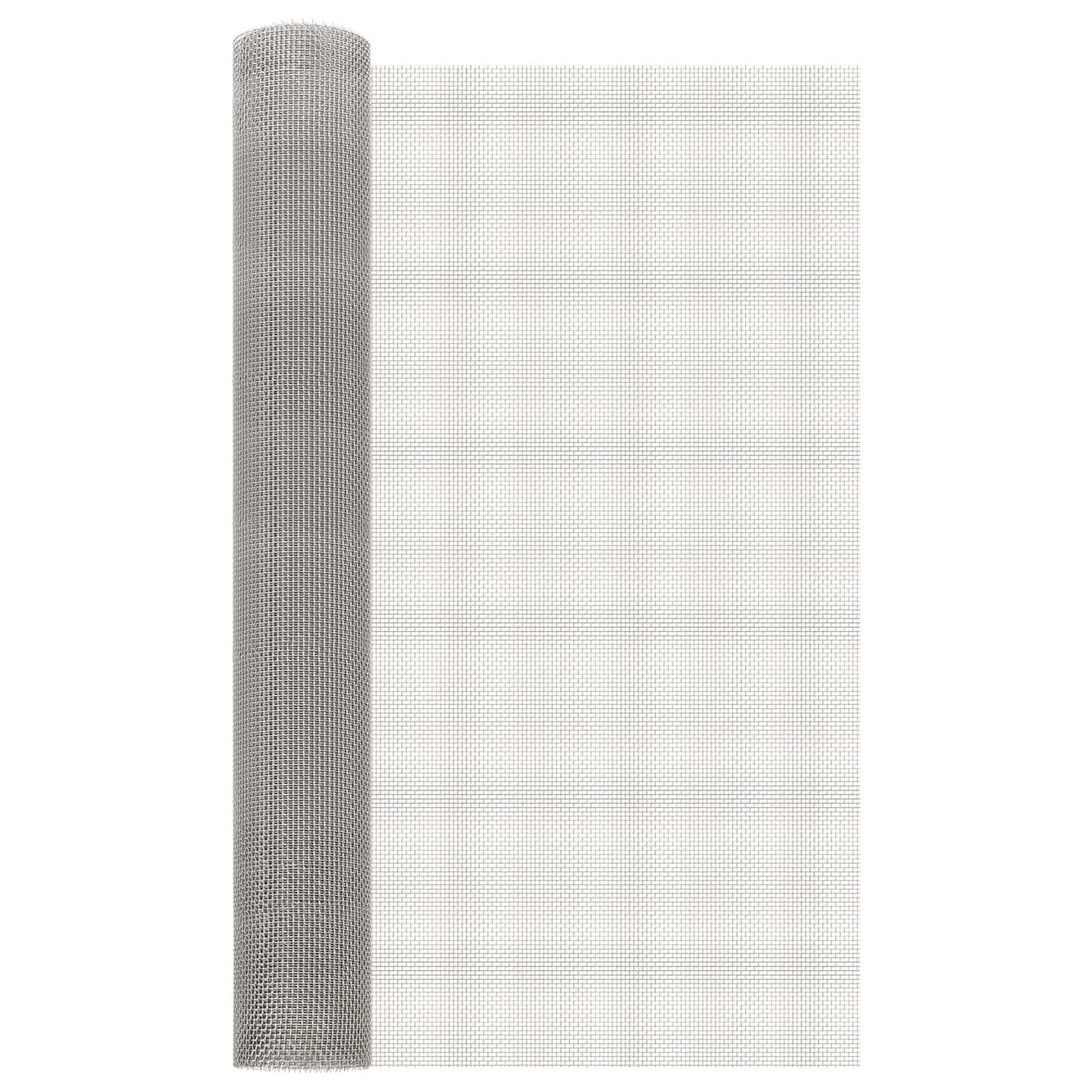 vidaXL Mesh Screen 80 x 500 cm 6 Mesh Stainless Steel 201 Silver 1