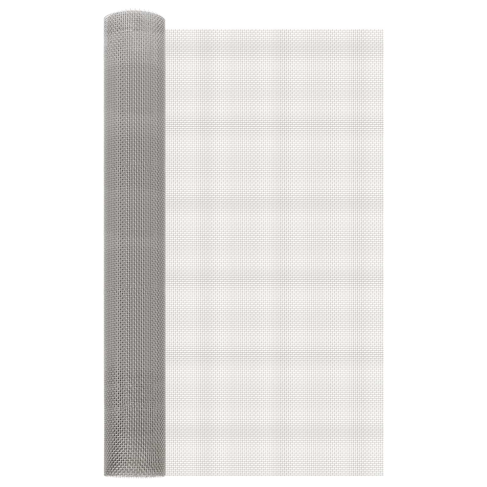vidaXL Mesh Screen 80 x 500 cm 6 Mesh Stainless Steel 201 Silver 1