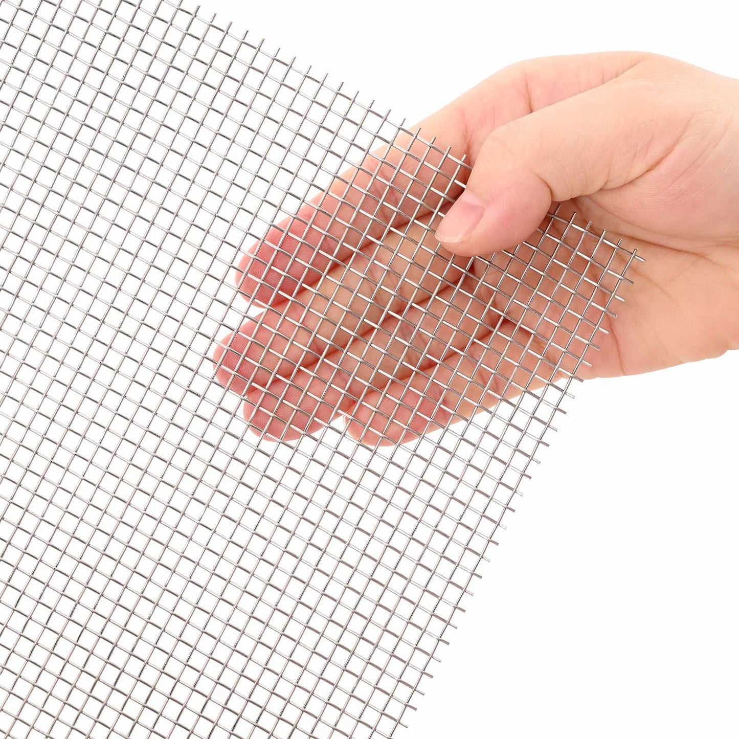 vidaXL Mesh Screen 100 x 500 cm 6 Mesh Stainless Steel 201 Silver 4