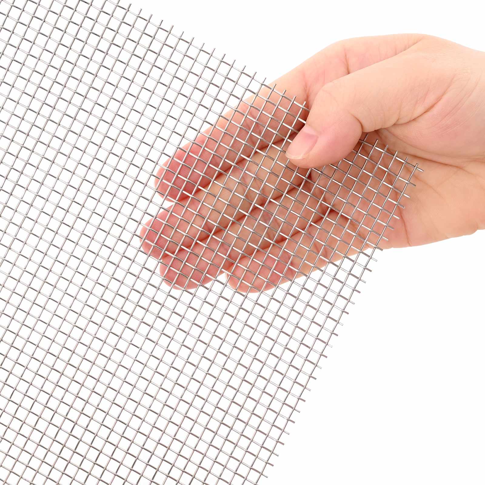 vidaXL Mesh Screen 100 x 500 cm 6 Mesh Stainless Steel 201 Silver 4