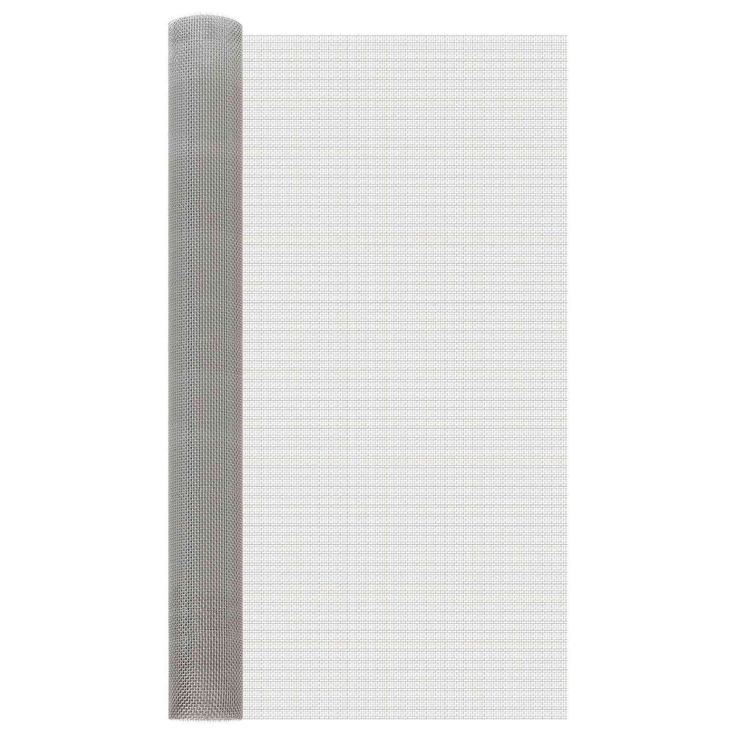 vidaXL Mesh Screen 100 x 500 cm 6 Mesh Stainless Steel 201 Silver 1