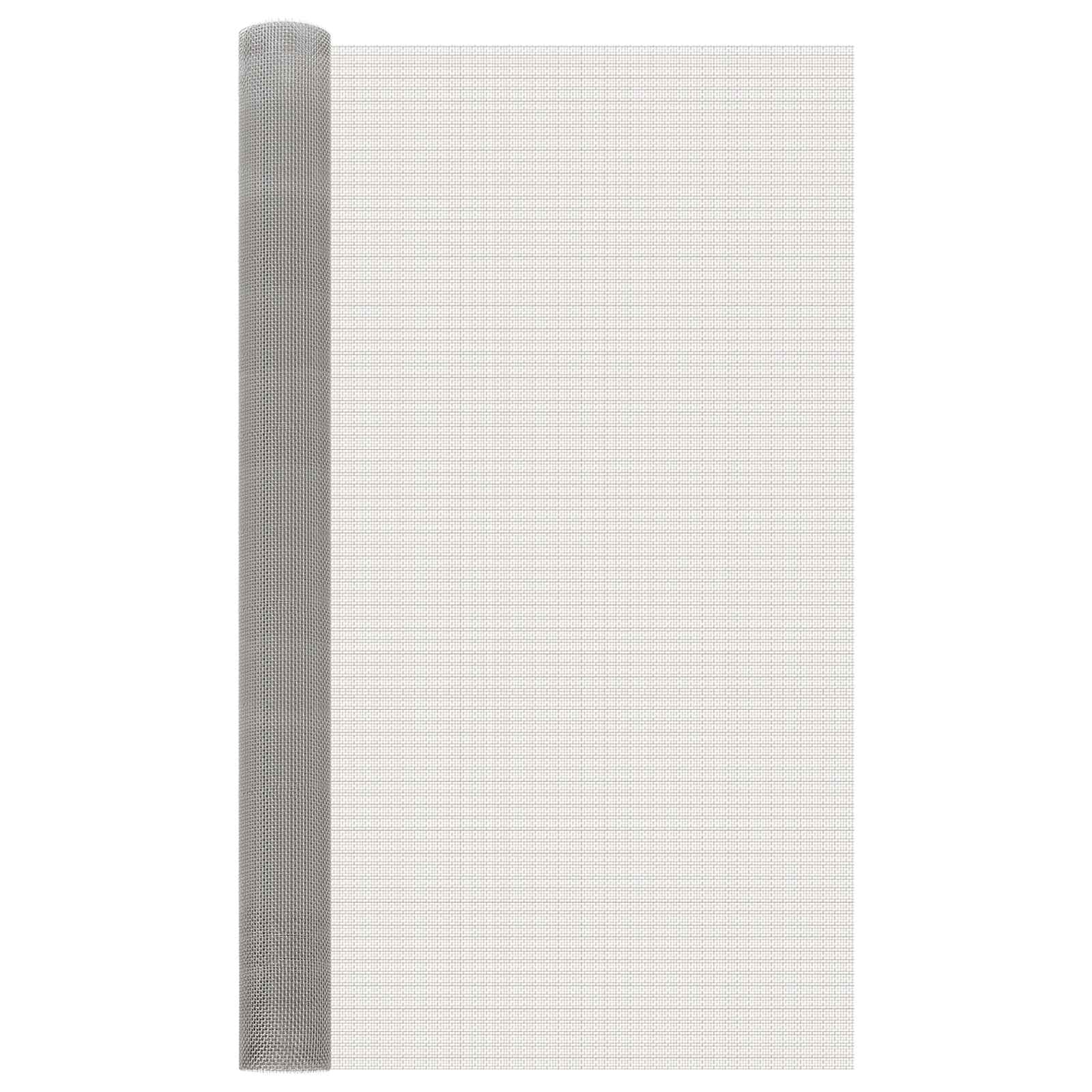 vidaXL Mesh Screen 120 x 200 cm 6 Mesh Stainless Steel 201 Silver 1