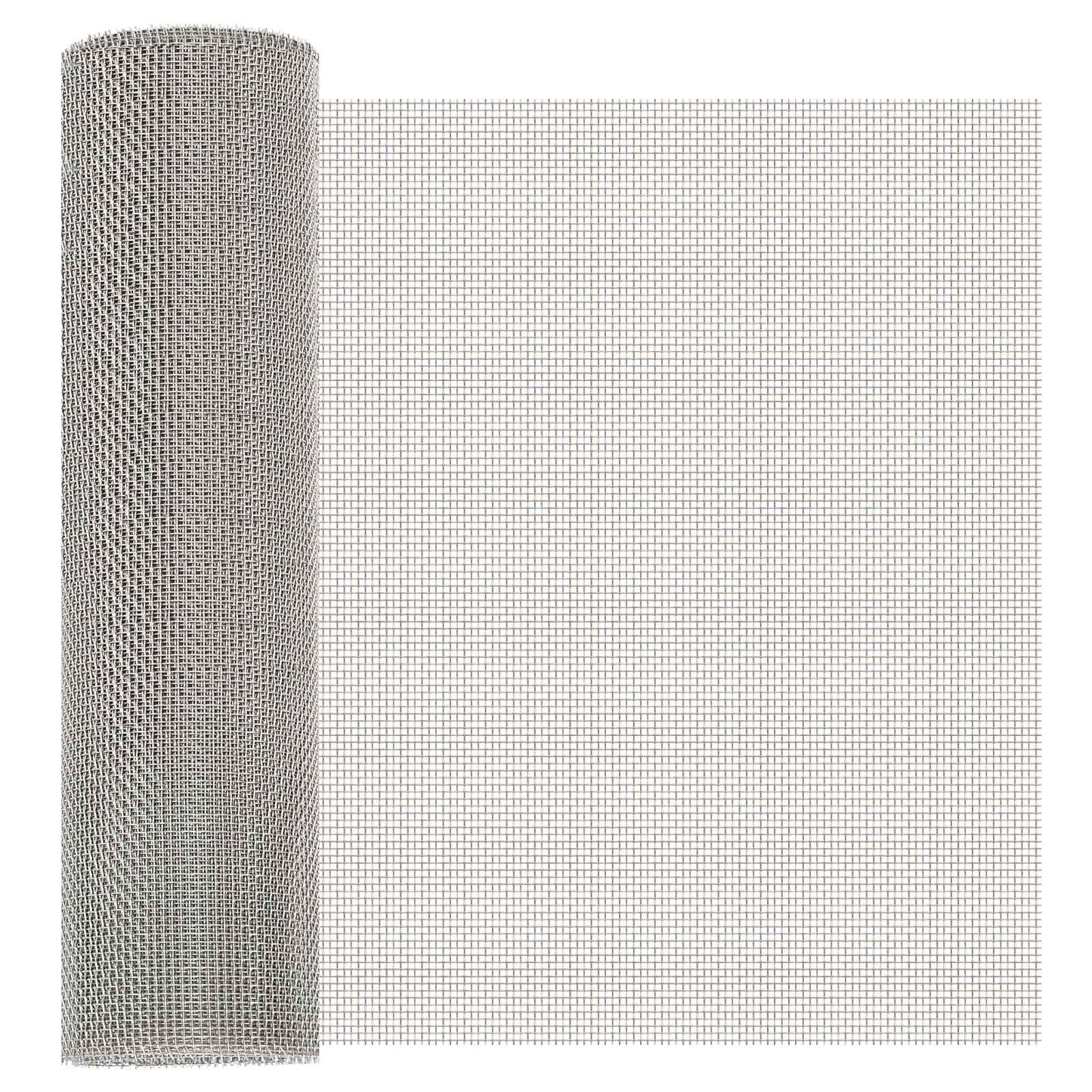vidaXL Mesh Screen 40 x 1000 cm 8 Mesh Stainless Steel 201 Silver 1