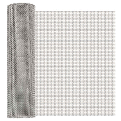 vidaXL Mesh Screen 40 x 1000 cm 8 Mesh Stainless Steel 201 Silver 1
