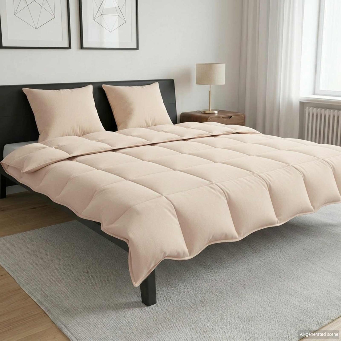 vidaXL Summer Duvet Beige 200 x 220 cm 100% Natural Kapok 1