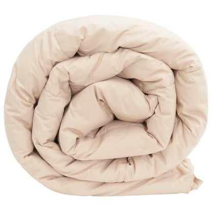 vidaXL Summer Duvet Beige 200 x 220 cm 100% Natural Kapok 5