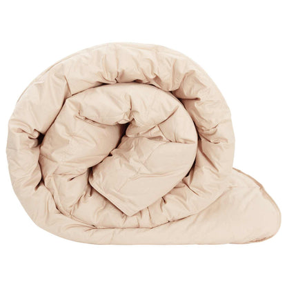 vidaXL Full Year Duvet 155 x 220 cm All Seasons 250 gsm Beige 4