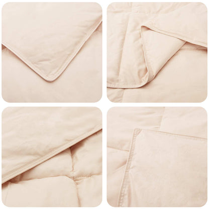 vidaXL Winter duvet Beige 140 x 220 cm 100% Natural Kapok 5