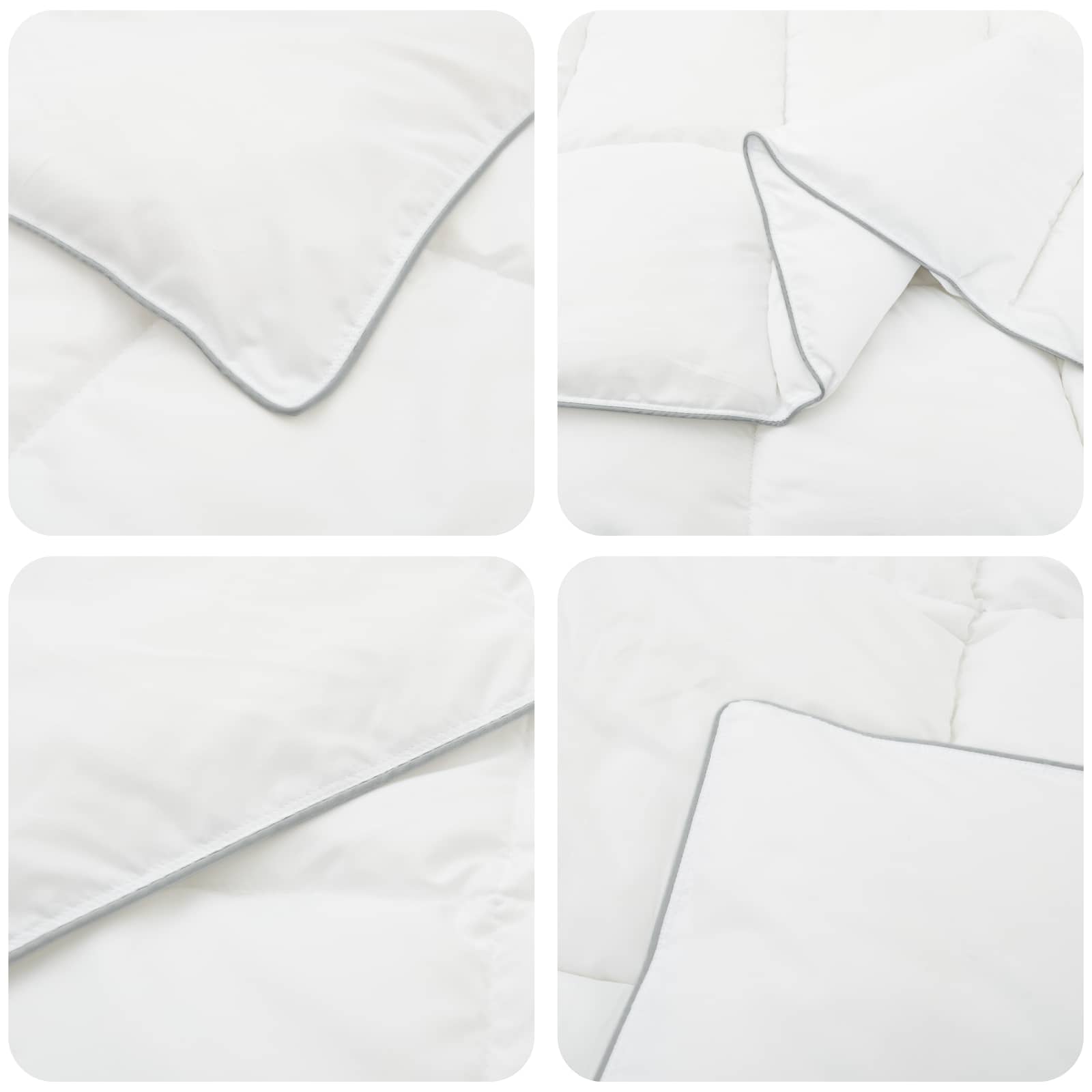 vidaXL Duvet and Bed Pillow Set 200 x 200 cm Winter 350 gsm White 5
