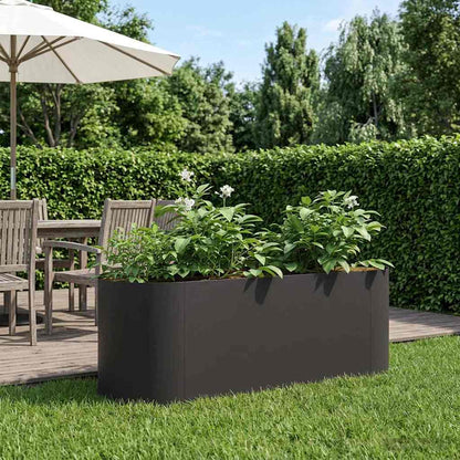 vidaXL Raised Garden Bed Black 120 x 40 x 40 cm Steel 1