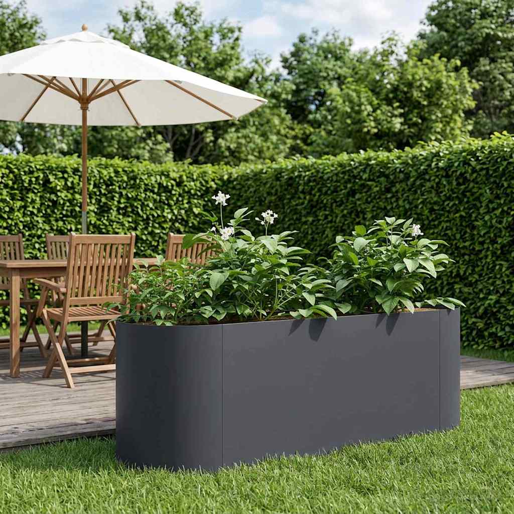 vidaXL Raised Garden Bed Anthracite 120 x 40x 40 cm 1