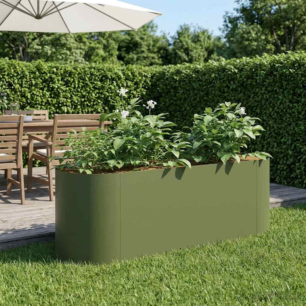vidaXL Raised Garden Bed Olive Green 120 x 40x 40 cm 1