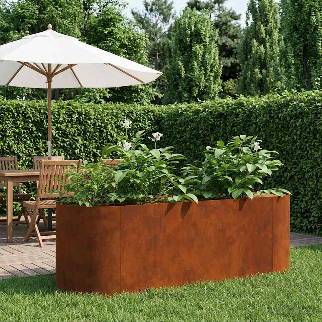 vidaXL Raised Garden Bed Weathering Steel 120 x 40x 40 cm 1