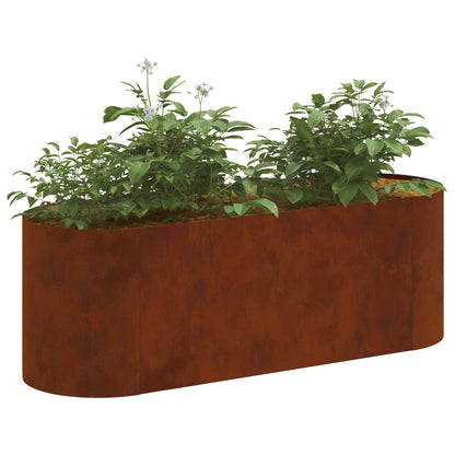 vidaXL Raised Garden Bed Weathering Steel 120 x 40x 40 cm 3