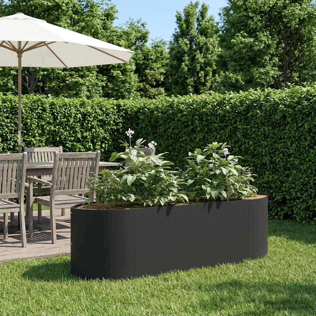 vidaXL Raised Garden Bed Black 140 x 40x 40 cm Steel 1