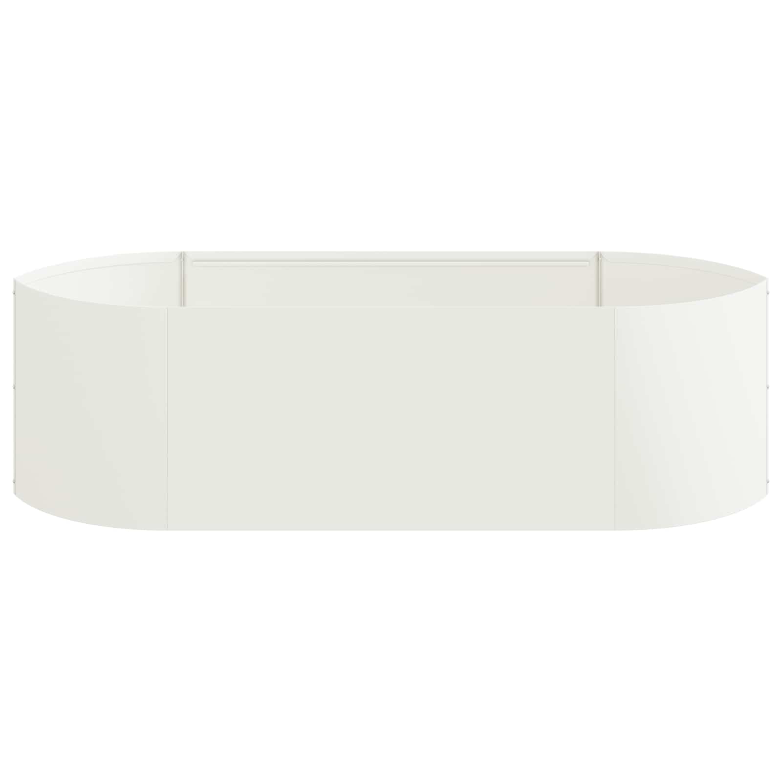 vidaXL Raised Garden Bed White 140 x 40x 40 cm Steel 4