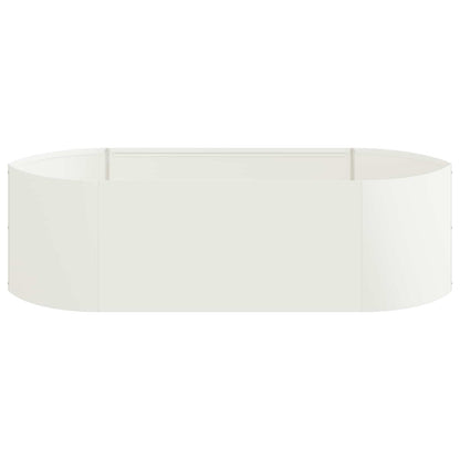 vidaXL Raised Garden Bed White 140 x 40x 40 cm Steel 4