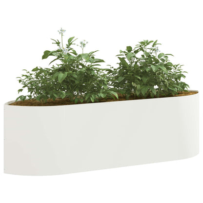 vidaXL Raised Garden Bed White 140 x 40x 40 cm Steel 3