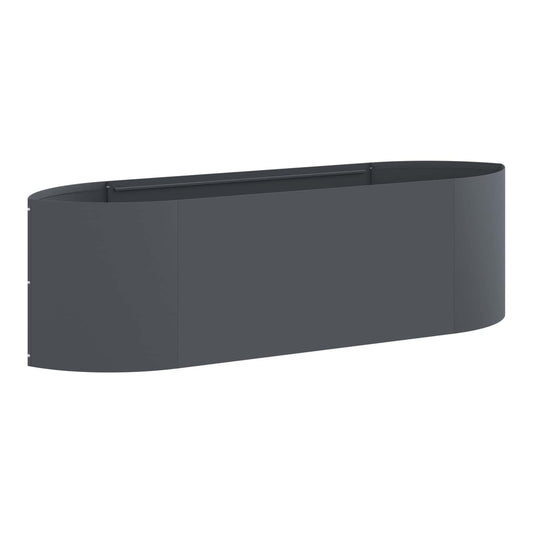 Raised Garden Bed 140 x 40x 40 cm Steel Length 140 cm Anthracite