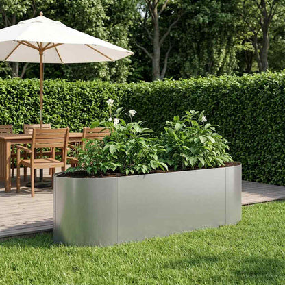 vidaXL Raised Garden Bed Galvanised Steel 140 x 40x 40 cm Steel 1