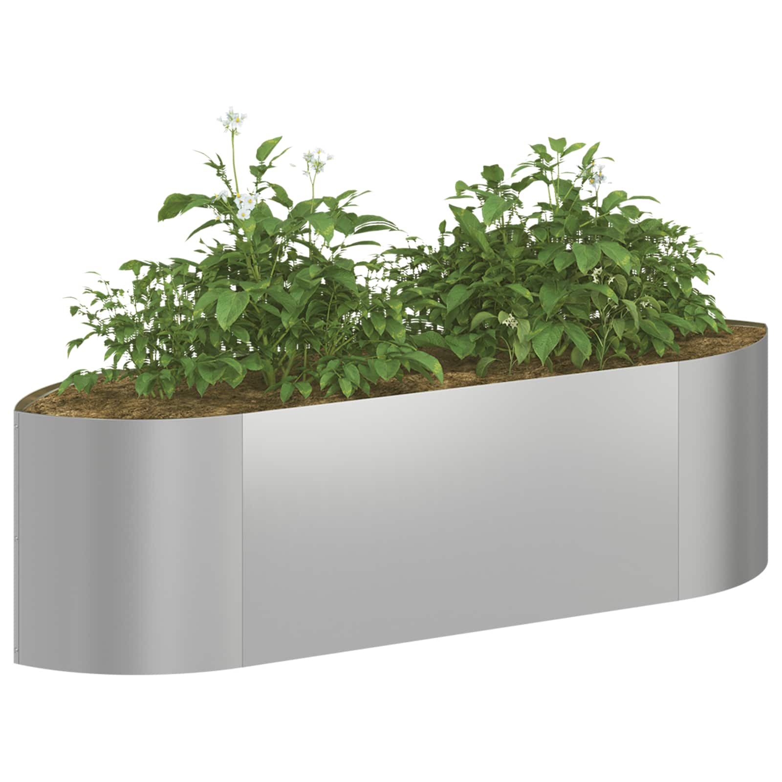 vidaXL Raised Garden Bed Galvanised Steel 140 x 40x 40 cm Steel 3