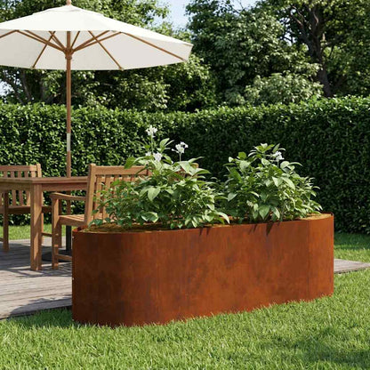 vidaXL Raised Garden Bed Weathering Steel 140 x 40x 40 cm Steel 1